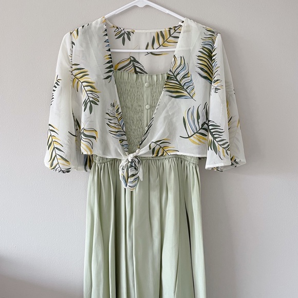 Sweet Chiffon Shirt + Sling Dress Set - Picture 4 of 7